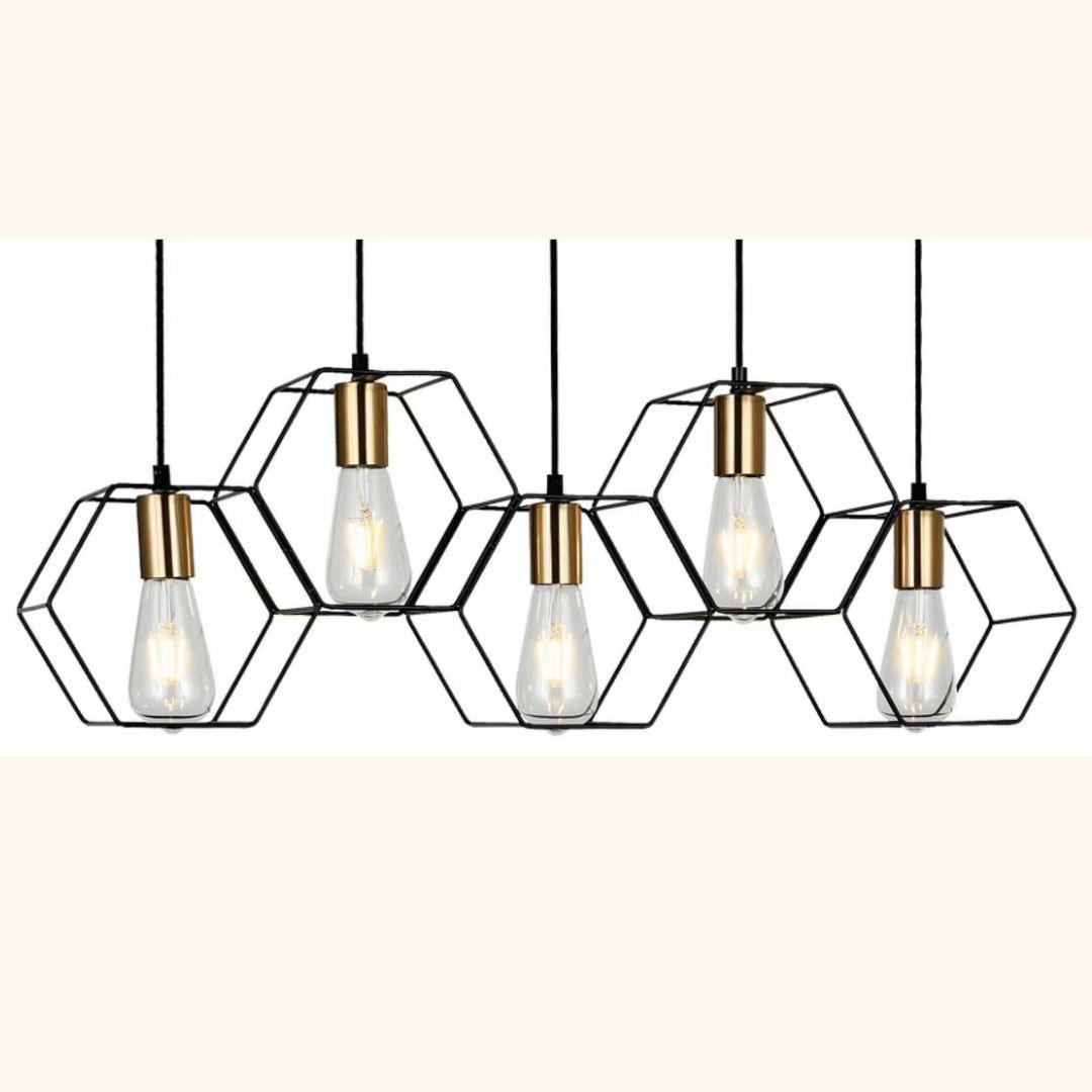 OCTO Matte Black Pendant Light - 5 Light ** New Arrival ** - V&M IMPORTS Australia