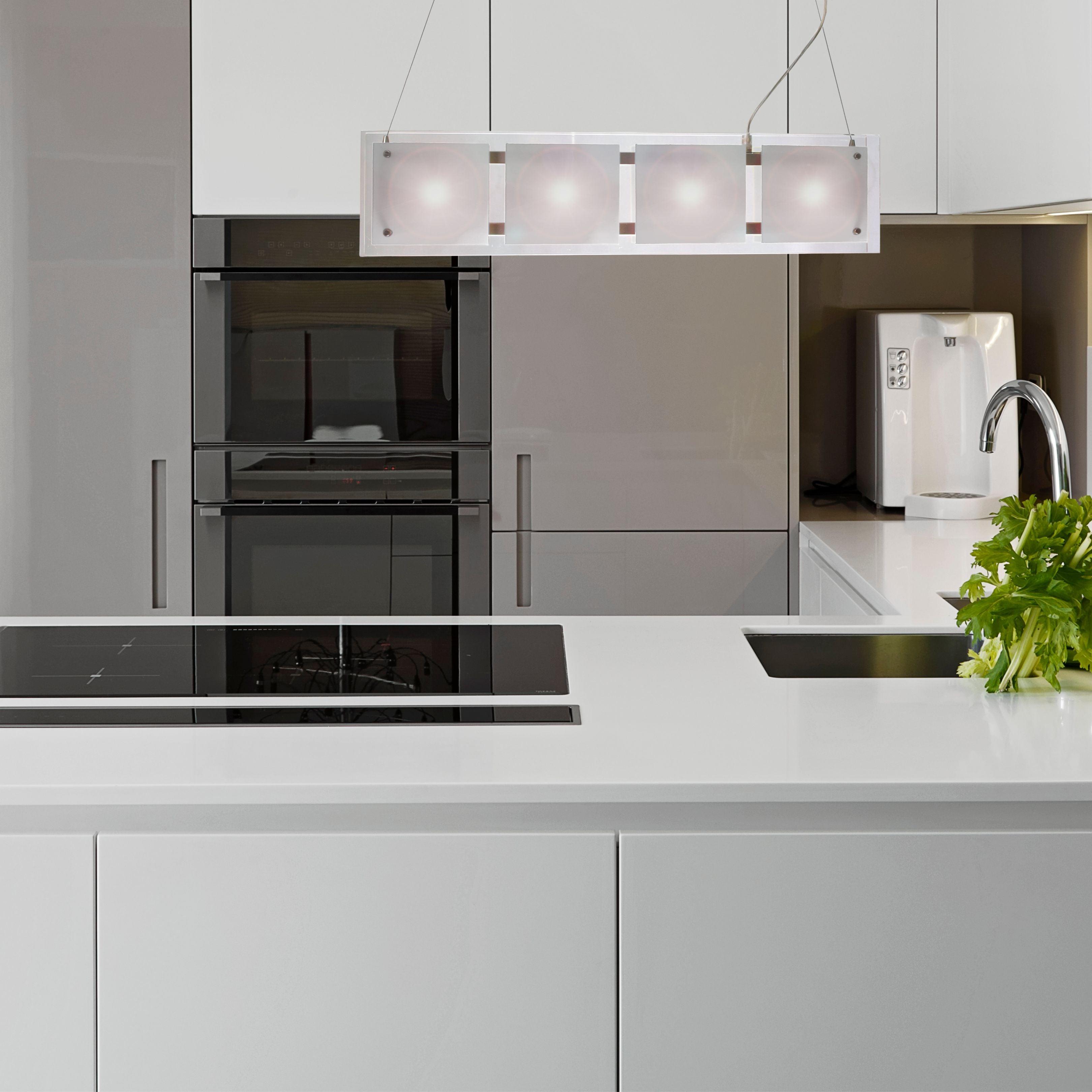 PANEL 4 Light Halogen Rectangle Glass Pendant CLEARANCE – V&M Imports