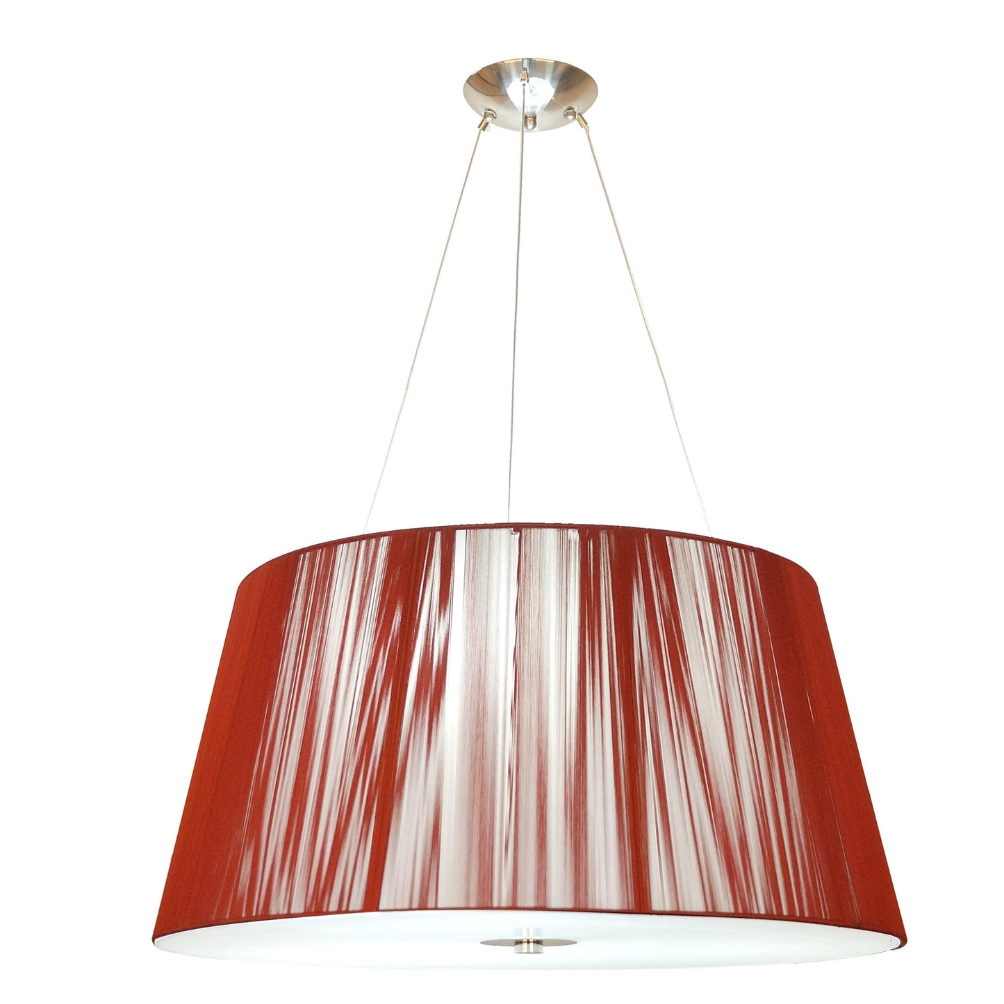 Paolo 90cm 5 Light Plum Red Drum Pendant - V&M IMPORTS Australia