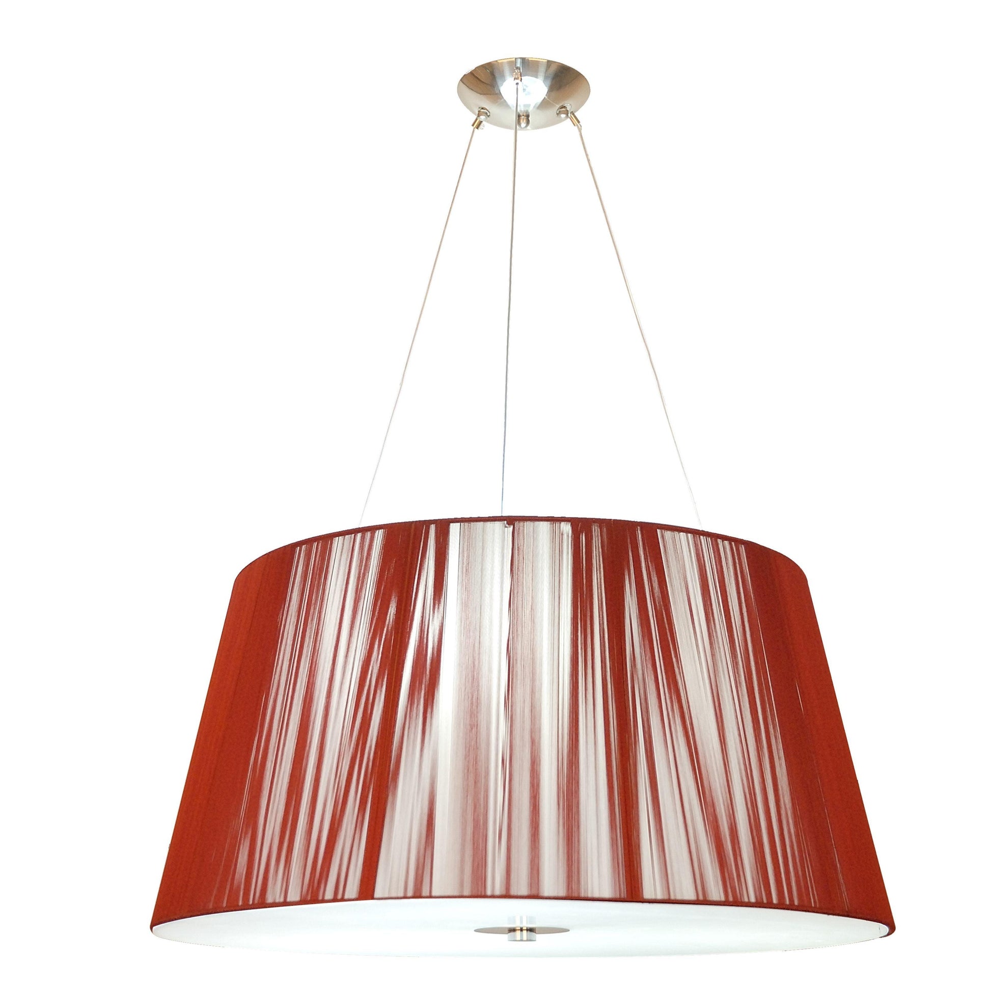 Paolo 90cm 5 Light Plum Red Drum Pendant - V&M IMPORTS Australia