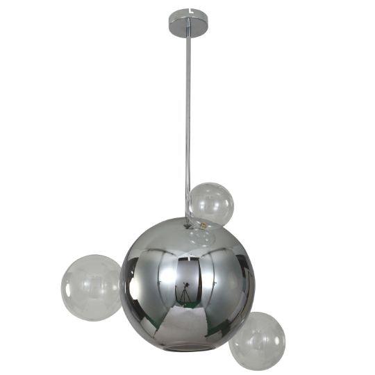 PLANET - Vintage Industrial Glass Pendants - Replica Jeremy Pyles - Grey/Chrome - V&M IMPORTS Australia