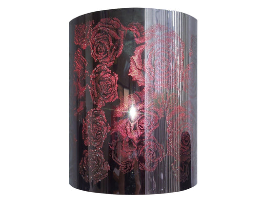 Rose Patterned Laser Cut Chrome Lamp Shade - CLEARANCE - V&M IMPORTS Australia