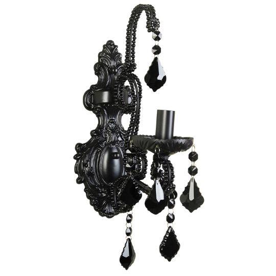 Venice Black Chic Crystal Wall Lamp Chandelier - 1 Light - V&M IMPORTS Australia