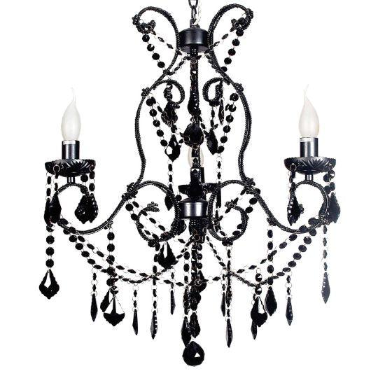 Venice Black Chic Crystal Pendant Chandelier - 3 Light - V&M IMPORTS Australia