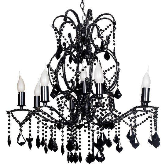 Venice Black Chic Crystal Chandelier Pendant - 8 Light - V&M IMPORTS Australia